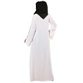 Front open premium CEY fabric abaya- White